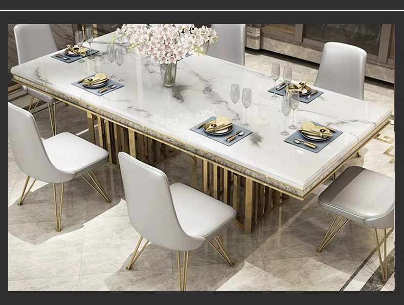 Marble Dining Table Set For 6 / Ruchi