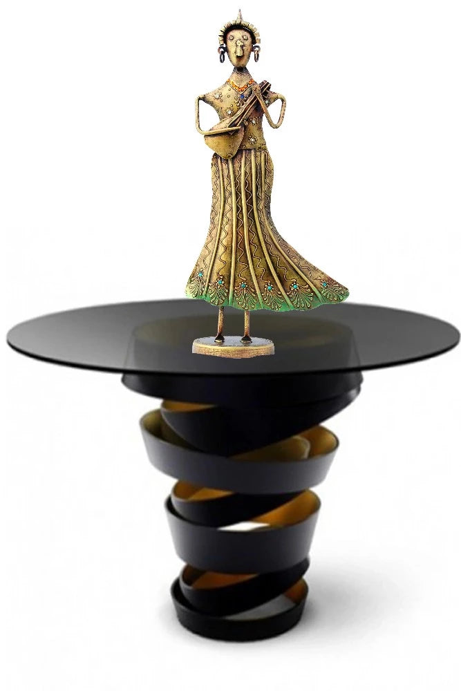 Musician Metal Statue Decor For Living Room / Ruchi