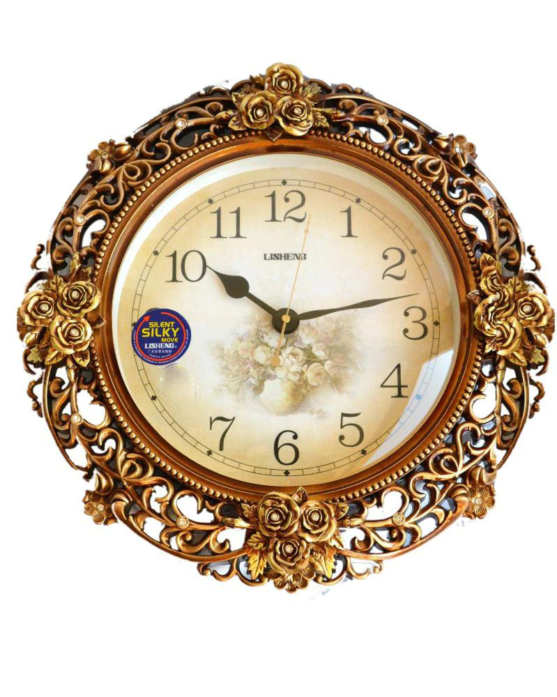 Classic Bronze Round Wall Clock / Ruchi