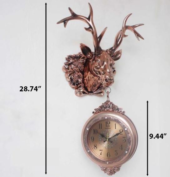 Captivating Vintage Double Sided Hanging Metal Wall Clock / Ruchi