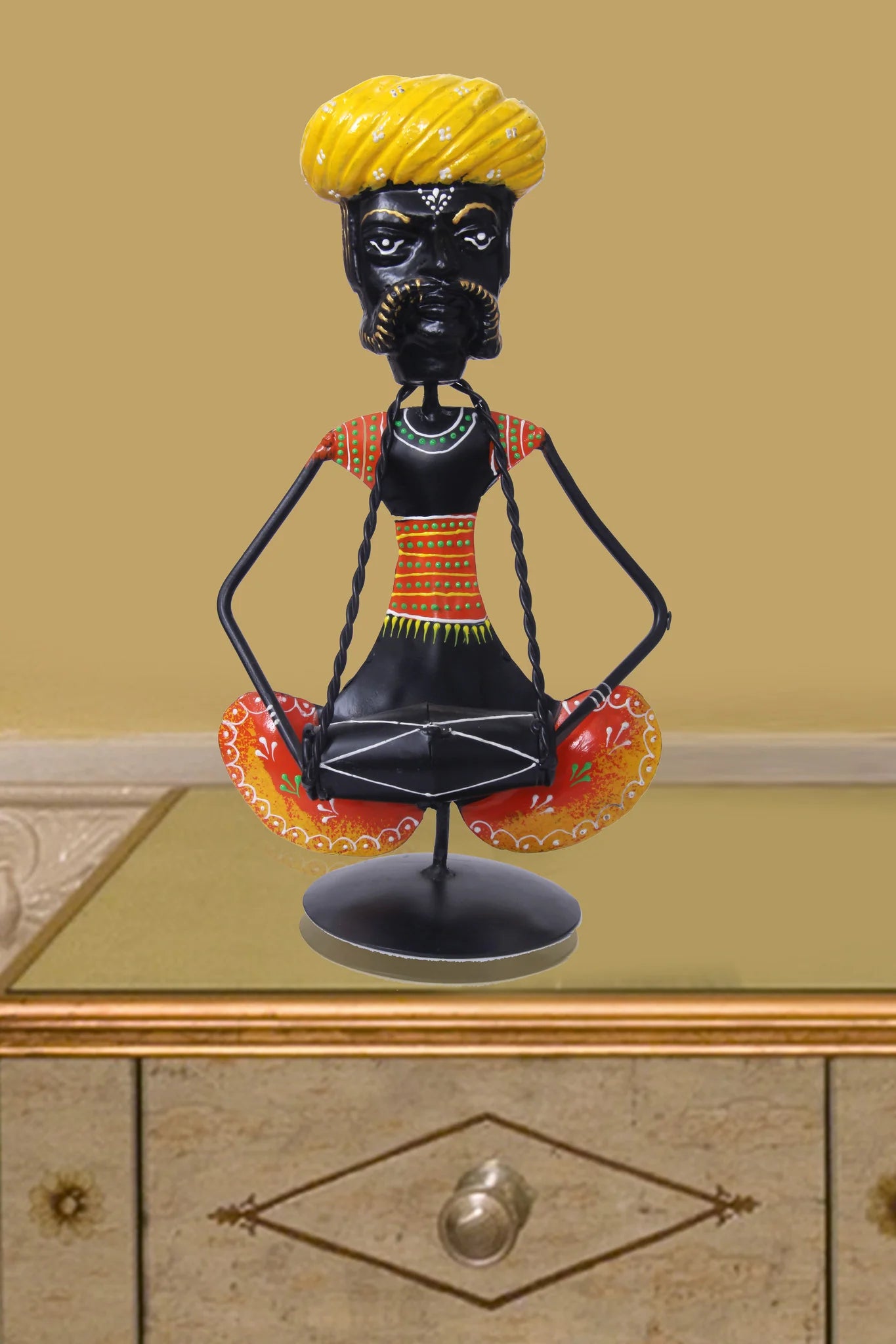 Multicolored Handcrafted Tribal Man Showpiece / Ruchi
