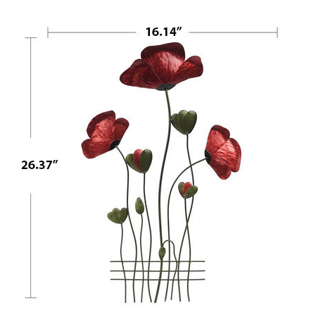 Charming Floral & Butterflies Themed Metal Wall Hanging / Ruchi