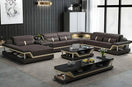 Smart Living Rooms with LED Sofas and Modern Entertainment Units