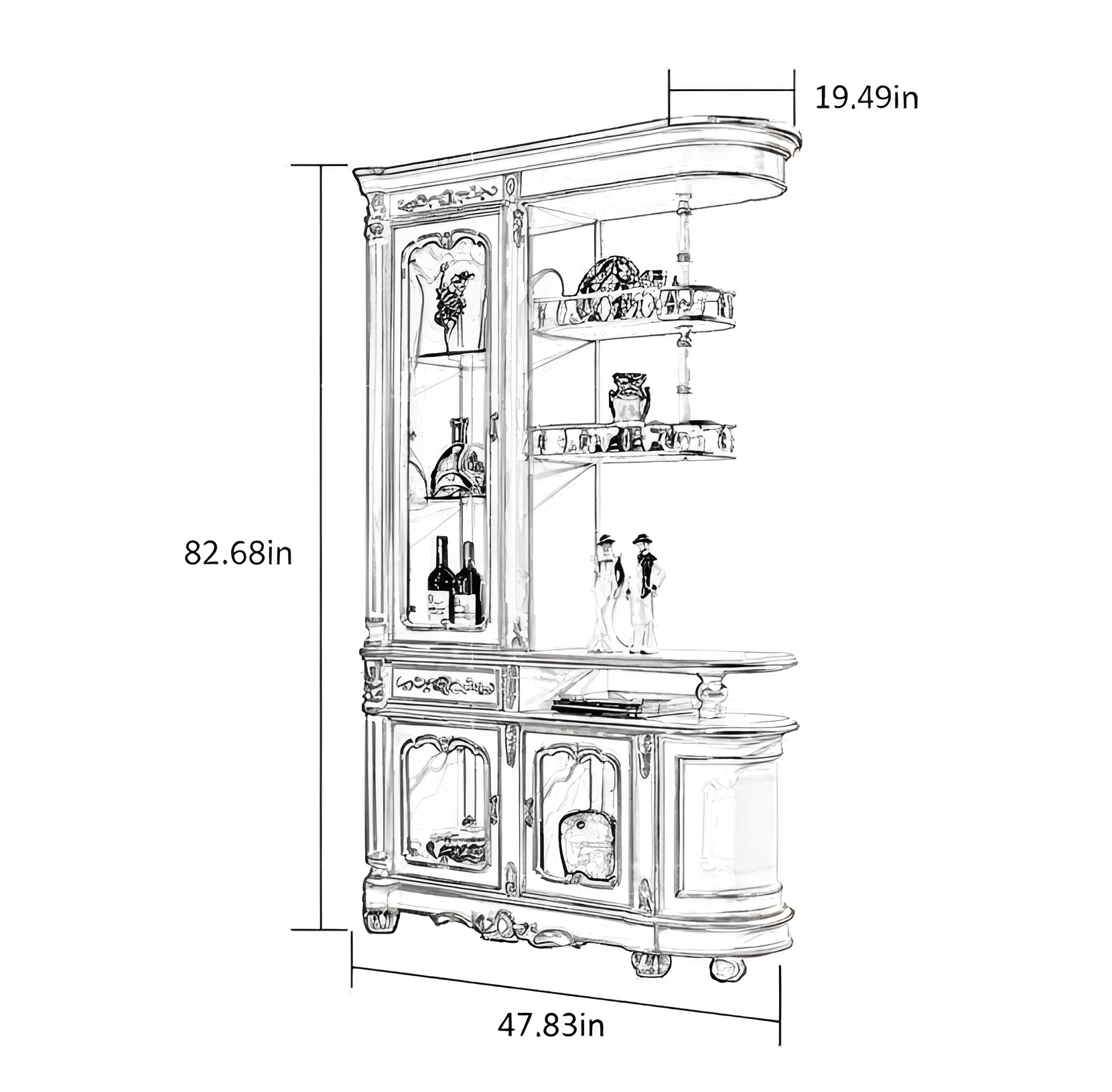European Wooden Wine Cabinet / Ruchi