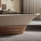 Artistic Glass Top Wooden Coffee Table