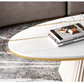 Oval Marble Top Modern Coffee Table / Ruchi