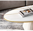 Oval Marble Top Modern Coffee Table / Ruchi