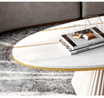 Oval Marble Top Modern Coffee Table / Ruchi