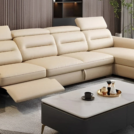 Sectional Leather Sofa Bed With Recliner