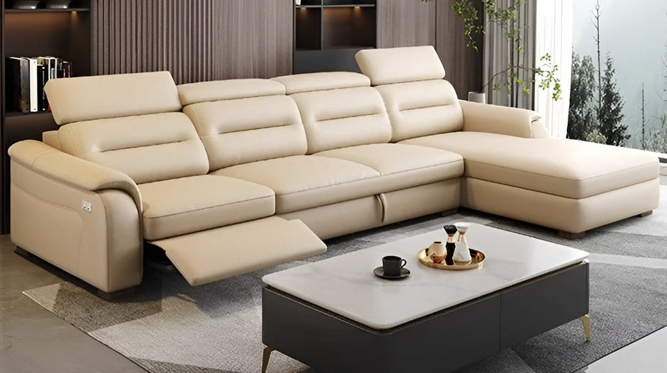 Sectional Leather Sofa Bed With Recliner