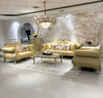 Printed Fabric Upholstered European Sofa Set / Ruchi