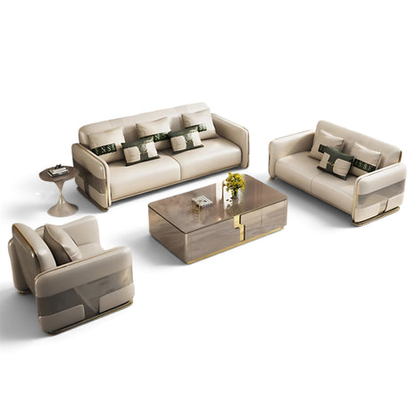 1-2-3 Living Room Leather Sofa Set / Ruchi