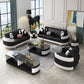 Modern Full Living Leather Sofa Set