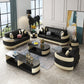 Modern Full Living Leather Sofa Set