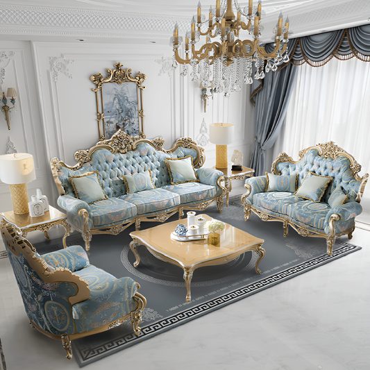 Liville Floral Fabric European Sofa Set / Ruchi