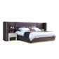 Luxurious U Shaped Headboard Velvet Upholstered Bed / Ruchi