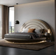 Modern LED Leather Round Bed / Ruchi