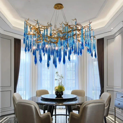Modern LED Crystal Chandelier For Living Room / Ruchi