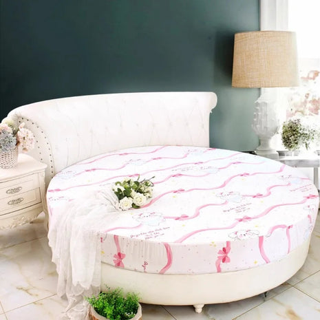 Modern Round Cotton Fitted Bedsheet / Ruchi 