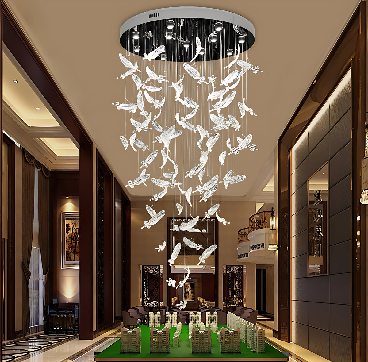 Modern Long Leaf Style LED Chandelier / Ruchi