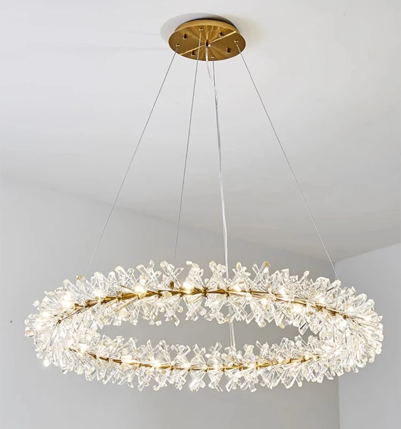 Modern LED Light Crystal Chandelier For Bedroom / Ruchi