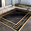 Marble Designed Flannel Anti Slip Rug / Ruchi