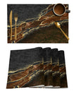 4-Piece Modern Design Polyester Placemat Set / Ruchi
