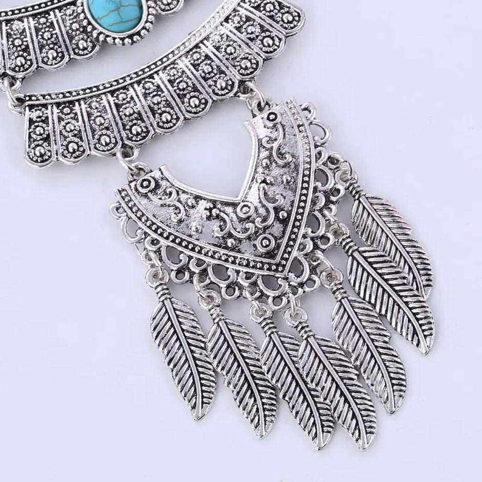 Vintage Tribal Multilayer Collar Metal Necklace / Ruchi