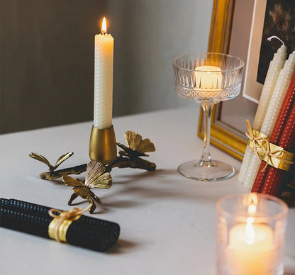 Nature Butterfly Design Brass Candle Holder / Ruchi