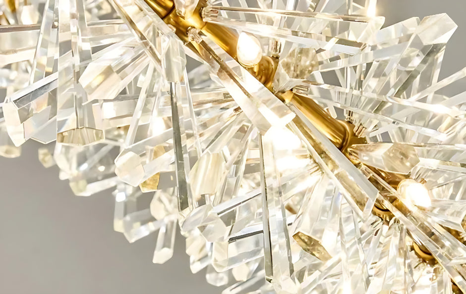 Modern LED Light Crystal Chandelier For Bedroom / Ruchi