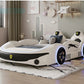 LED Leather Kids Car Bed With Mattress / Ruchi