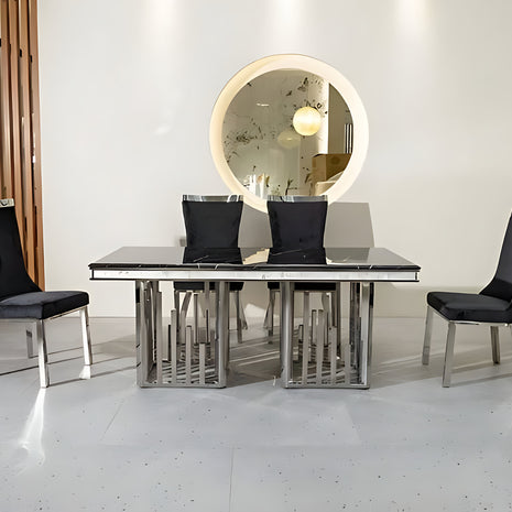 Shiny Marble Dining Table Set / Ruchi