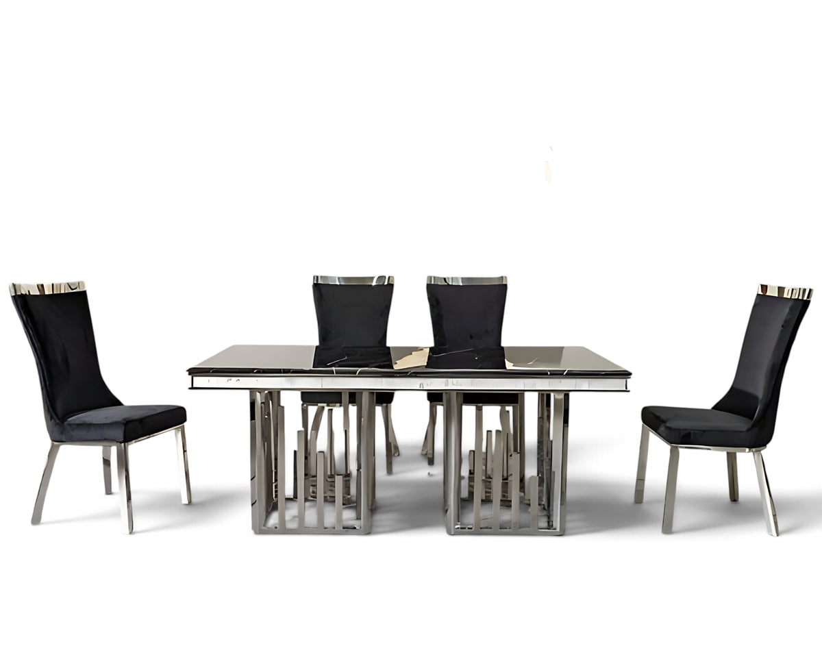Shiny Marble Dining Table Set / Ruchi
