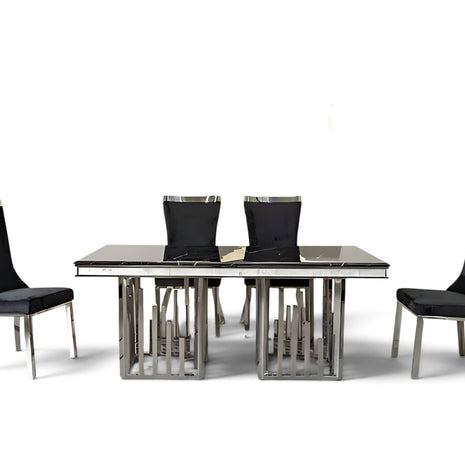 Shiny Marble Dining Table Set / Ruchi
