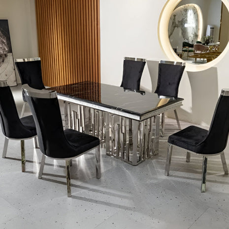 Shiny Marble Dining Table Set / Ruchi