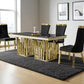 Shiny Marble Dining Table Set
