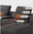 Head Massager Leather Sectional Sofa