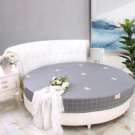 Modern Round Cotton Fitted Bedsheet / Ruchi 