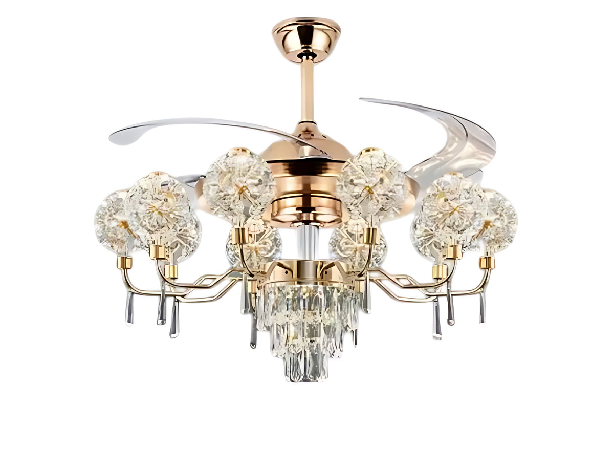 Remote Control LED Chandelier Fan For Living Room / Ruchi