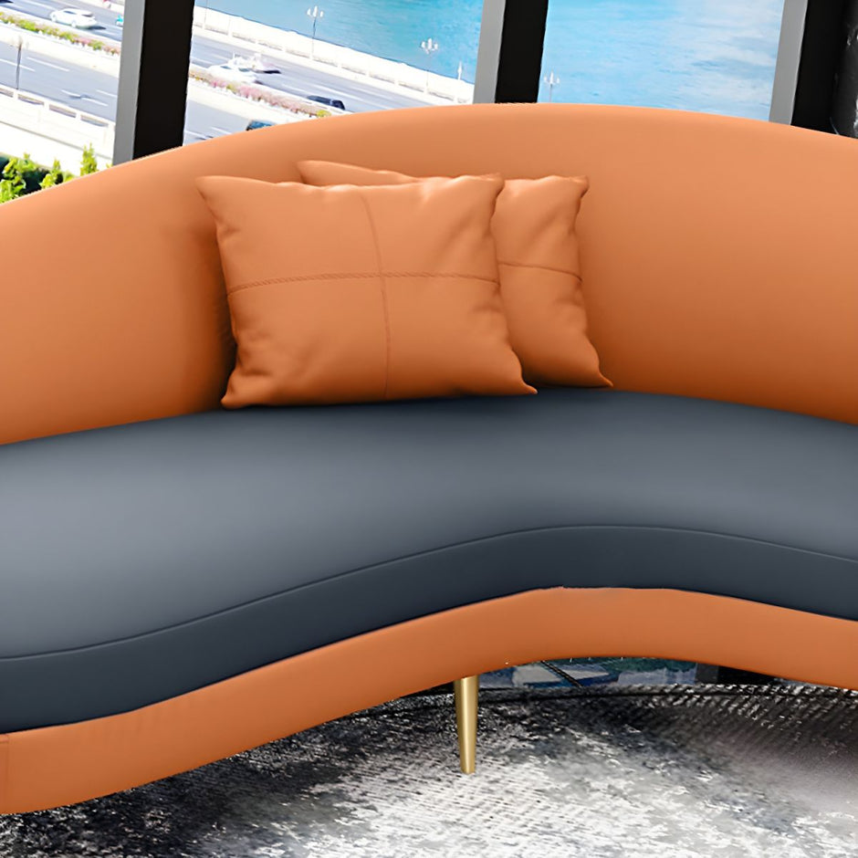 Modern Circular Leather Sofa Set / Ruchi