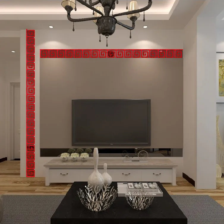 Adhesive Mirror Wall Sticker For Living Room