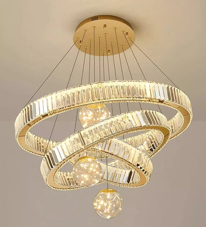 Modern Remote Control Crystal LED Chandelier / Ruchi