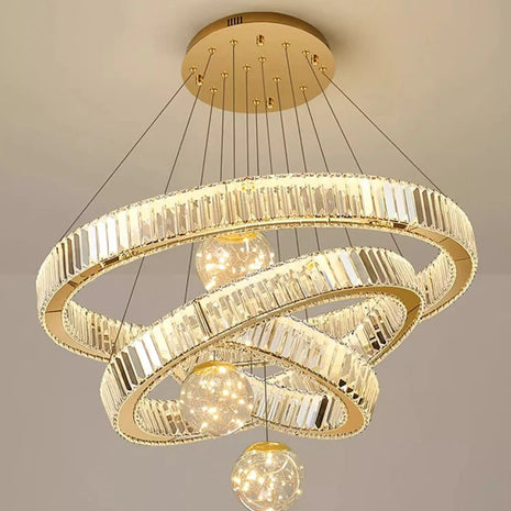 Modern Remote Control Crystal LED Chandelier / Ruchi