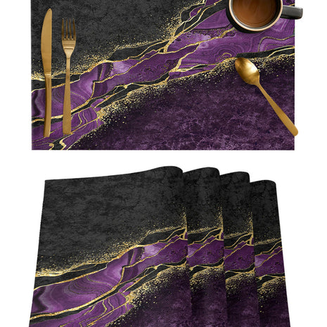 4-Piece Modern Design Polyester Placemat Set / Ruchi