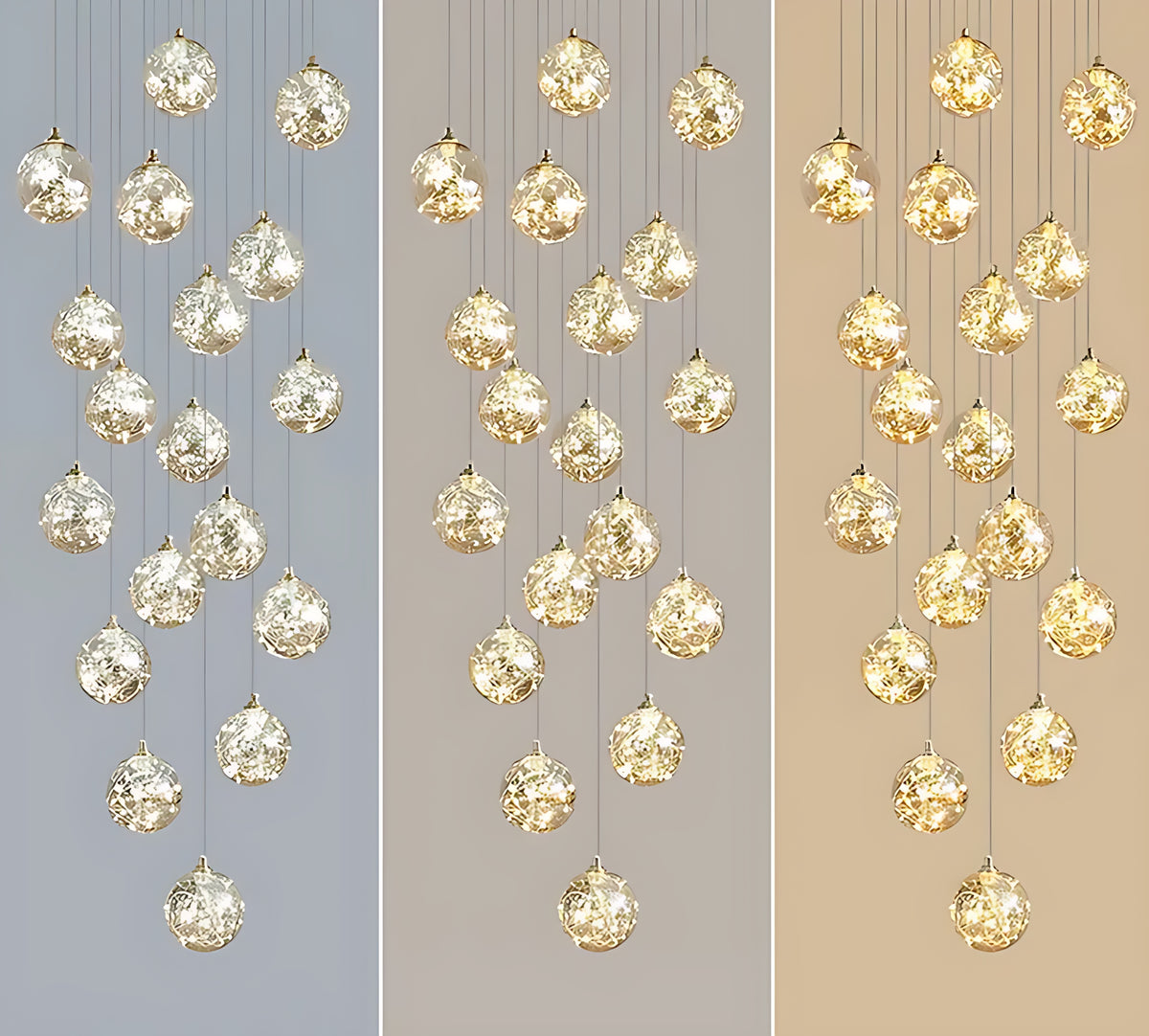LED Ball Pendant Light Chandelier For Staircase / Ruchi
