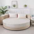 Round Cotton Fitted Bedsheet Set / Ruchi