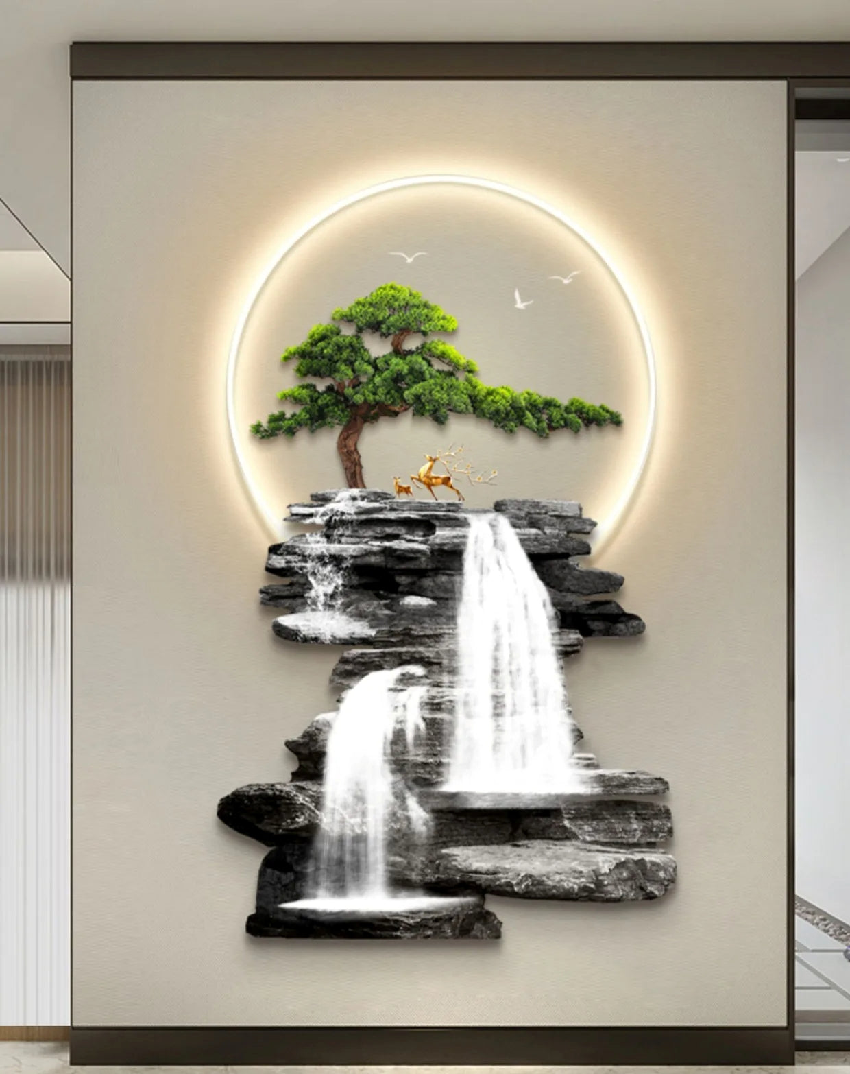 Modern Wall Lamp Painting With LED Light / Ruchi