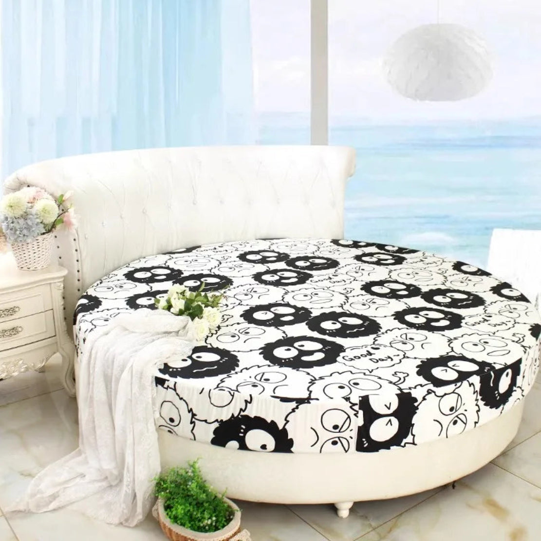 Modern Round Cotton Fitted Bedsheet / Ruchi 
