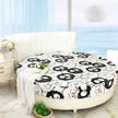 Modern Round Cotton Fitted Bedsheet / Ruchi 
