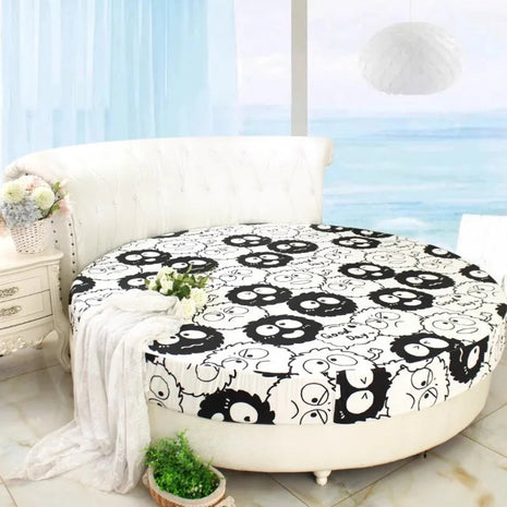 Modern Round Cotton Fitted Bedsheet / Ruchi 